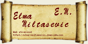 Elma Miltašević vizit kartica